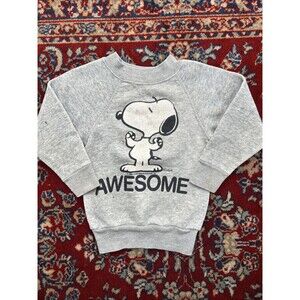 Vintage 80s Snoopy Charlie 18 Months Sweatshirt Gray Top Awesome Artex